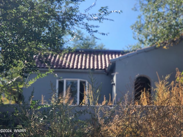 view of home's exterior featuring a tile roof