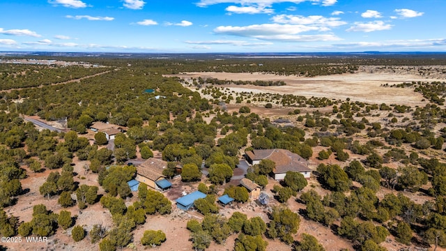 aerial view with a forest view