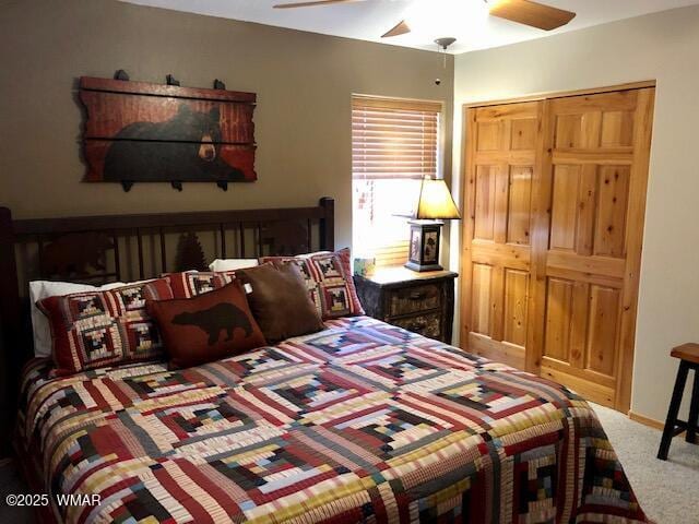 2722 Covered Wagon Trl, Overgaard, AZ 85933 - bedroom with carpet and ceiling fan