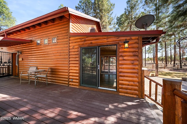 2722 Covered Wagon Trl, Overgaard, AZ 85933 - view of wooden deck