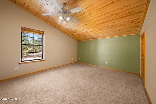 2722 Covered Wagon Trl, Overgaard, AZ 85933 - bonus room featuring lofted ceiling, carpet, wood ceiling, and a ceiling fan