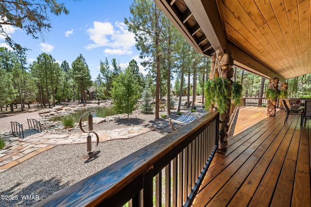 4683 Eagle Nest Ct, Lakeside, AZ 85929 - view of wooden terrace
