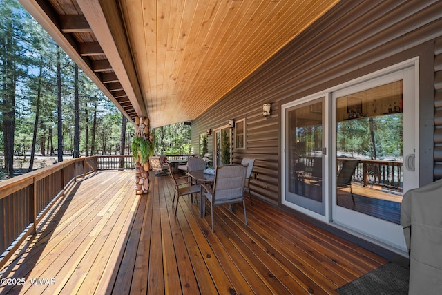 4683 Eagle Nest Ct, Lakeside, AZ 85929 - deck featuring outdoor dining space and grilling area