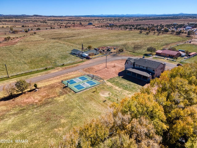 bird's eye view with a rural view