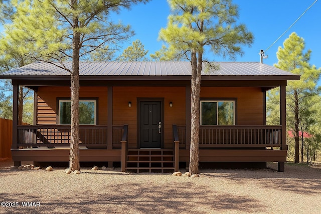 3131 State Route 277, Overgaard, AZ 85933 - view of front facade featuring covered porch and metal roof