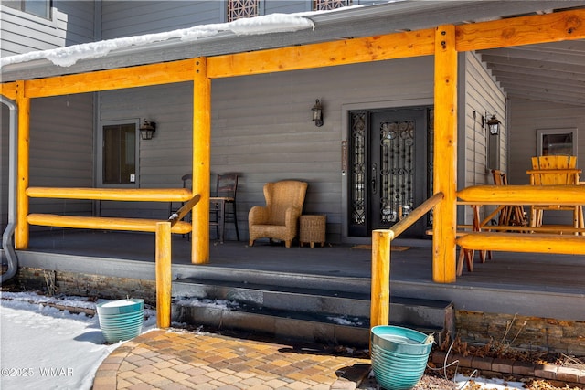 view of patio / terrace with a porch