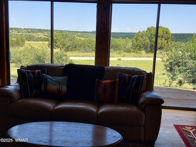 1949 Norton Pl, Show Low, AZ 85901 - living room featuring wood finished floors and a forest view