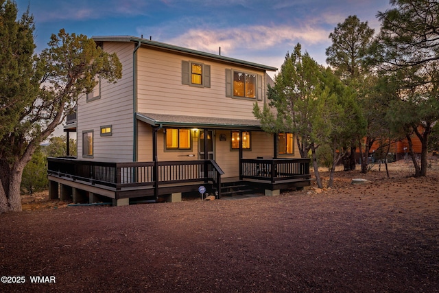 1513 Low Mountain Trl, Heber, AZ 85928 - view of front facade featuring a wooden deck