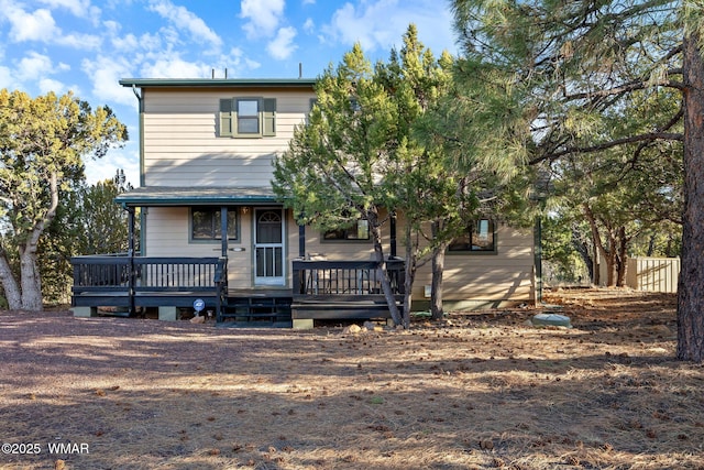 1513 Low Mountain Trl, Heber, AZ 85928 - rear view of house with covered porch