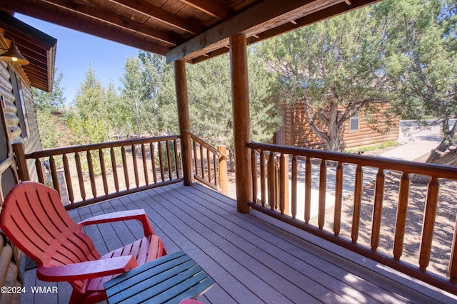 view of wooden terrace