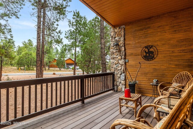 4602 Mountain Gate Cir, Lakeside, AZ 85929 - view of wooden terrace