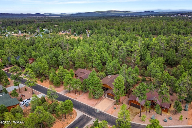 4602 Mountain Gate Cir, Lakeside, AZ 85929 - aerial view with a view of trees and a mountain view