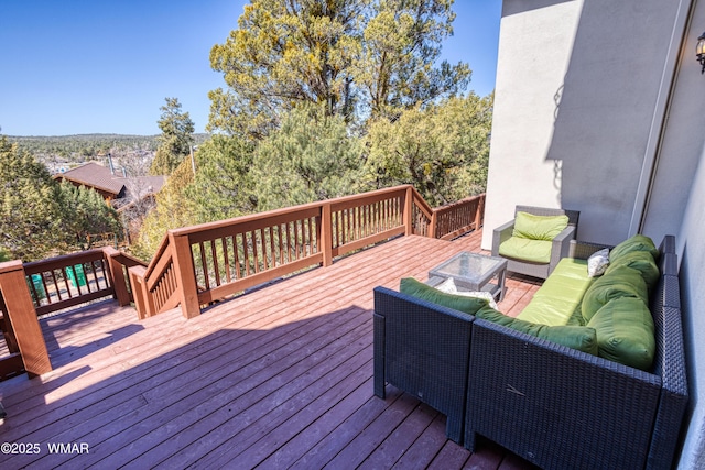 4701 S Manzanita Way, Show Low, AZ 85901 - wooden terrace with an outdoor hangout area