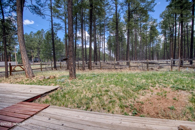 5238 Buck Springs Rd, Pinetop, AZ 85935 - fenced backyard with a wooden deck