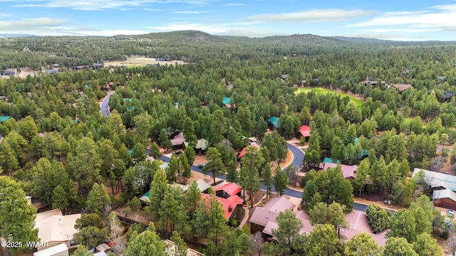 2870 W Lodgepole Ln, Show Low, AZ 85901 - bird's eye view of a heavily wooded area and a mountain backdrop