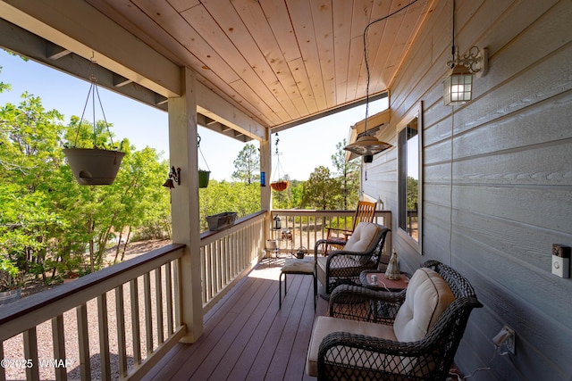 7431 N Gemini Ln, Lakeside, AZ 85929 - view of wooden terrace