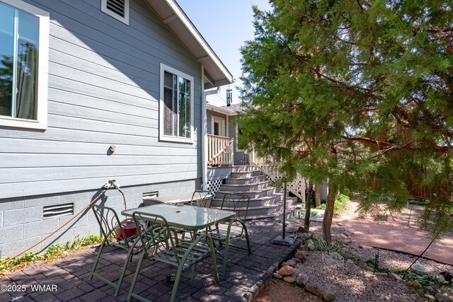 7431 N Gemini Ln, Lakeside, AZ 85929 - view of patio / terrace featuring outdoor dining space