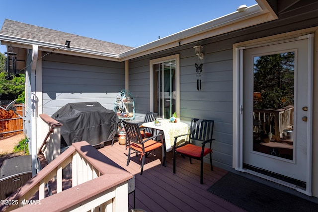 7431 N Gemini Ln, Lakeside, AZ 85929 - wooden deck featuring a grill