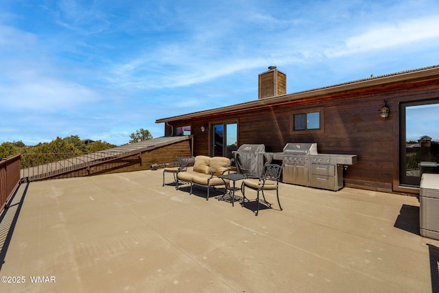 2335 Voyager Cir, Overgaard, AZ 85933 - view of patio / terrace with outdoor lounge area and a grill