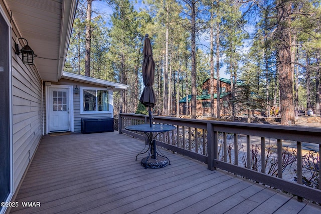 view of wooden terrace