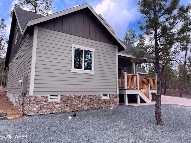 2426 Aspen Run, Pinetop, AZ 85935 - view of front of house featuring stairs and board and batten siding