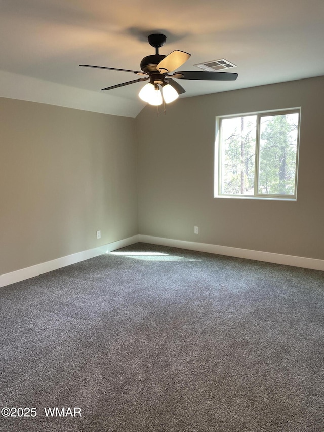 2426 Aspen Run, Pinetop, AZ 85935 - spare room with a ceiling fan, carpet floors, baseboards, and visible vents