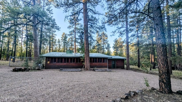 219 Yeager Ln, Lakeside, AZ 85929 - view of front of house featuring log veneer siding