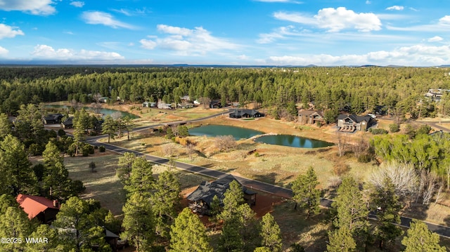 1380 Lakeside Trl, Show Low, AZ 85901 - aerial view of property and surrounding area with a heavily wooded area and a large body of water