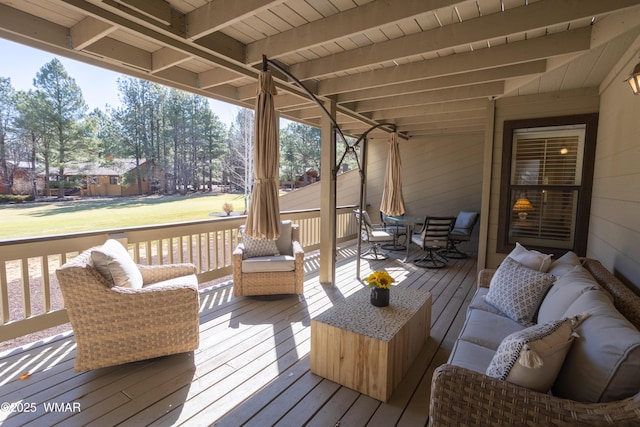 3651 Crown Dancer Dr Unit 8, Pinetop, AZ 85935 - deck featuring an outdoor living space