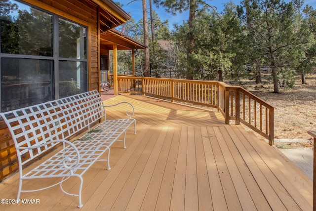 view of wooden terrace