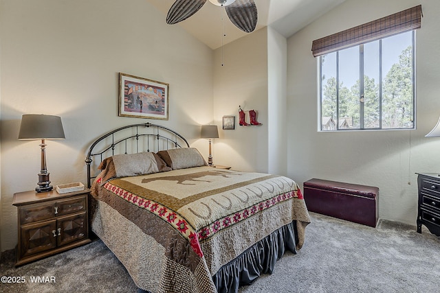 4509 Stone Pine Dr, Pinetop, AZ 85935 - carpeted bedroom featuring vaulted ceiling