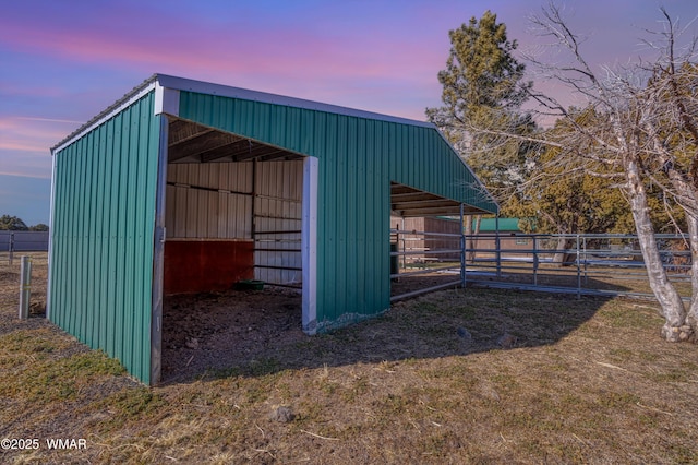 view of horse barn