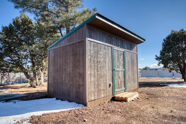 view of shed