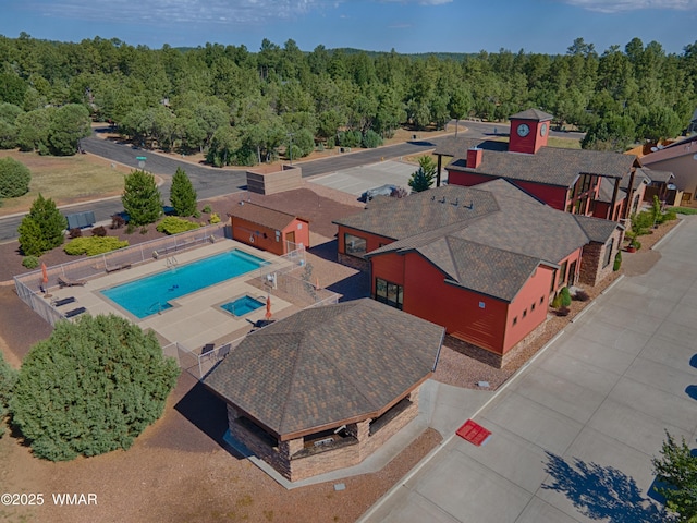 5200 S Morgan Mountain Dr, Show Low, AZ 85901 - drone / aerial view of a pool area and a forest