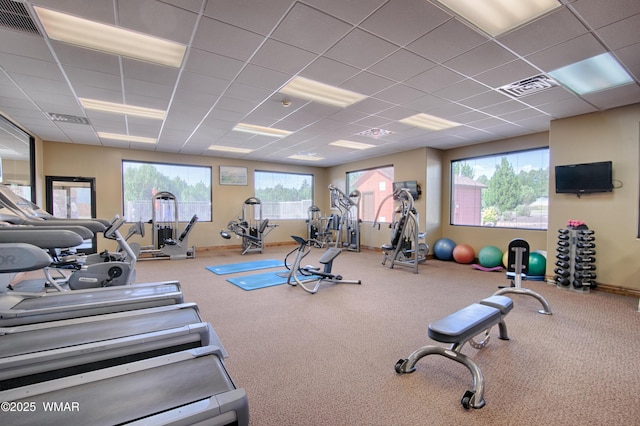 5200 S Morgan Mountain Dr, Show Low, AZ 85901 - gym with a drop ceiling and baseboards