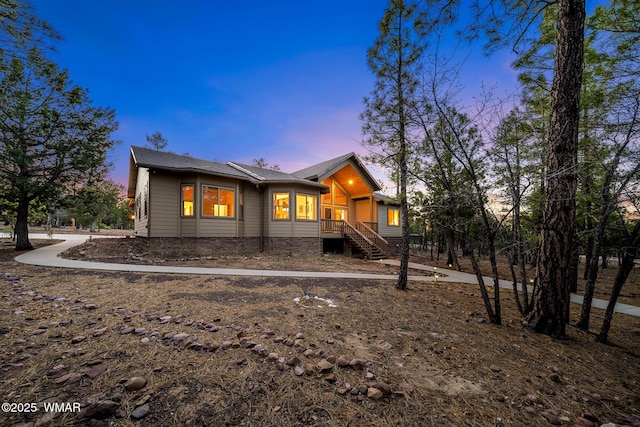 20 W Suncrest Ct, Show Low, AZ 85901 - view of back of property at dusk