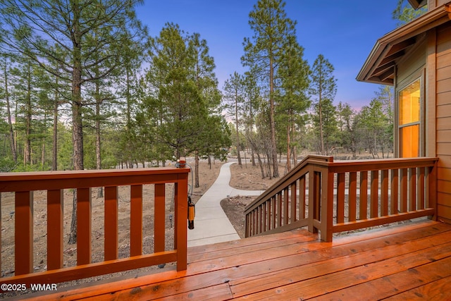 20 W Suncrest Ct, Show Low, AZ 85901 - view of deck at dusk