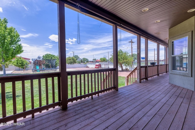 416 S 2nd St, Snowflake, AZ 85937 - deck with a lawn and a water view