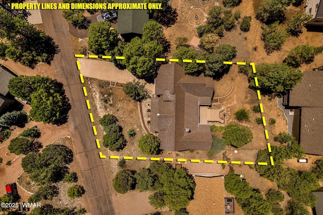 2232 Eagle Ln, Overgaard, AZ 85933 - aerial view of property and surrounding area featuring property boundaries highlighted