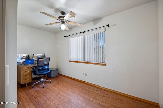 2232 Eagle Ln, Overgaard, AZ 85933 - office space with wood finished floors and ceiling fan
