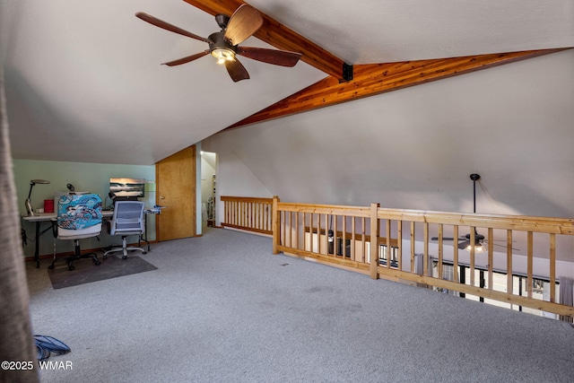 2232 Eagle Ln, Overgaard, AZ 85933 - carpeted office with a ceiling fan