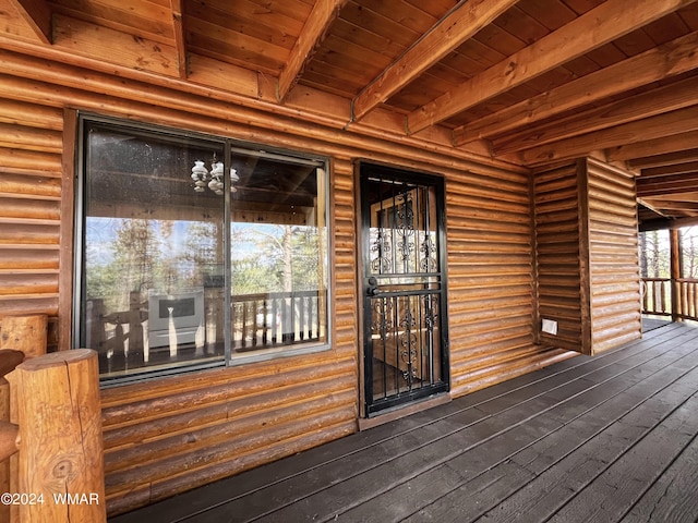 view of wooden terrace