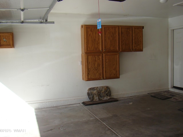 garage with baseboards