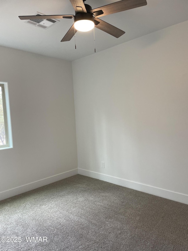 2490 Aspen Run, Pinetop, AZ 85935 - carpeted empty room featuring baseboards, ceiling fan, and visible vents