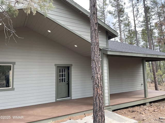 2490 Aspen Run, Pinetop, AZ 85935 - property entrance with a deck