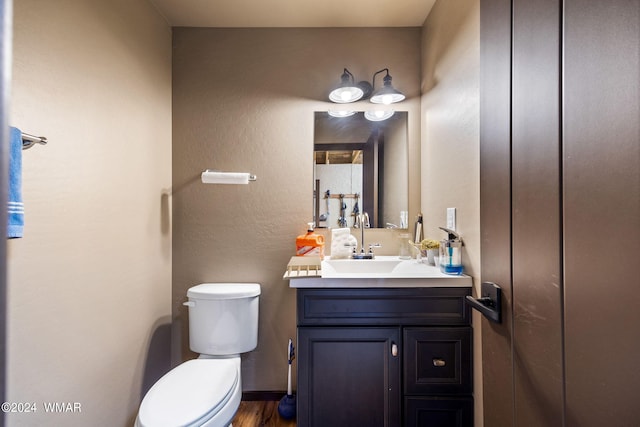 bathroom featuring toilet and vanity