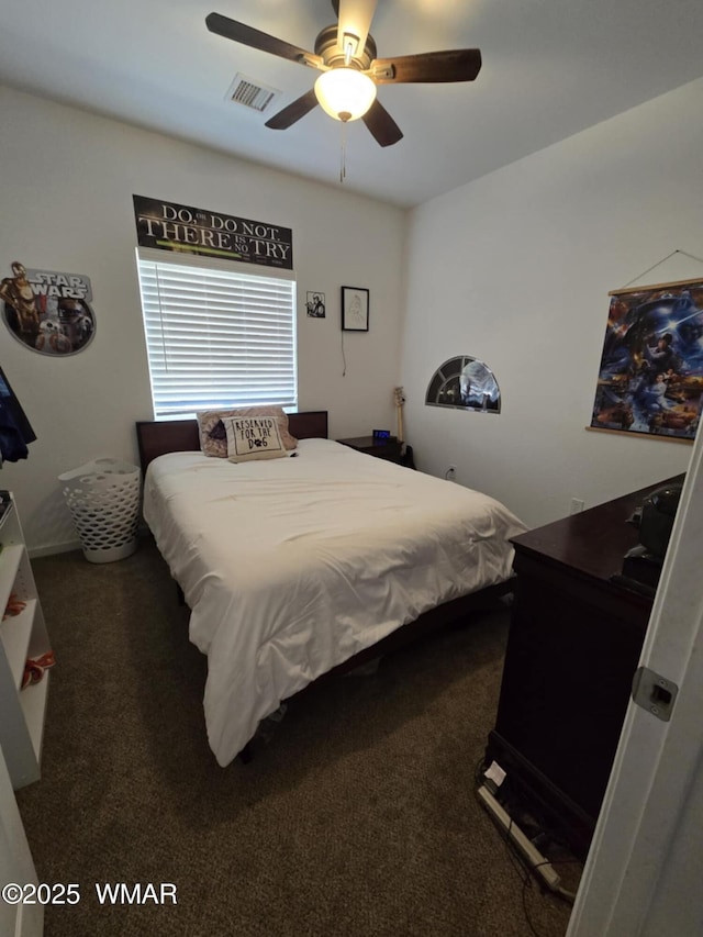 3845 Hidden Ranch Rd, Snowflake, AZ 85937 - bedroom with carpet and ceiling fan