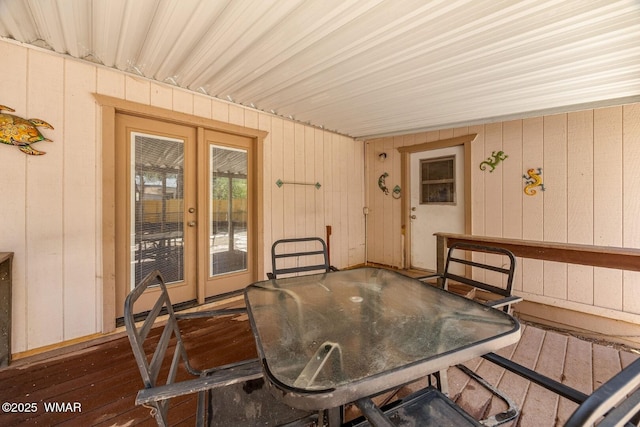 1721 W Huning, Show Low, AZ 85901 - dining room with wooden walls and french doors