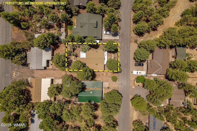 1721 W Huning, Show Low, AZ 85901 - aerial view of residential area with property boundaries highlighted