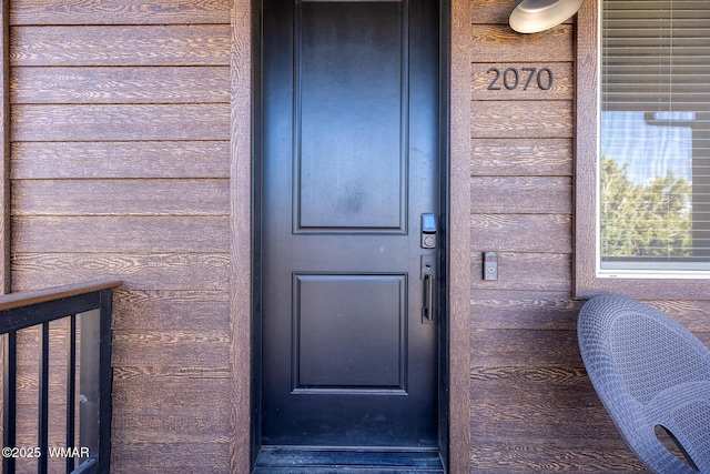 view of exterior entry